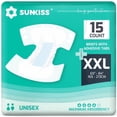 thumbnail image 1 of SUNKISS TrustPlus Adult Diapers with Maximum Absorbency, Disposable Incontinence Briefs with Tabs for Men and Women, Odor Control, XXLarge, 15 Count, 1 of 8