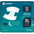 thumbnail image 1 of SUNKISS TrustPlus Overnight Adult Diapers with Ultimate Absorbency, Unisex Disposable Incontinence Briefs with Tabs for Men and Women, Odor Control, XLarge, 12 Count, 1 of 8