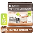thumbnail image 1 of SUNKISS Women Incontinence Underwear, Daytime Disposable Postpartum Adult Panties, Protective Pull Ups with Maximum Absorbency, Large, Beige, 16 Count, 1 of 8