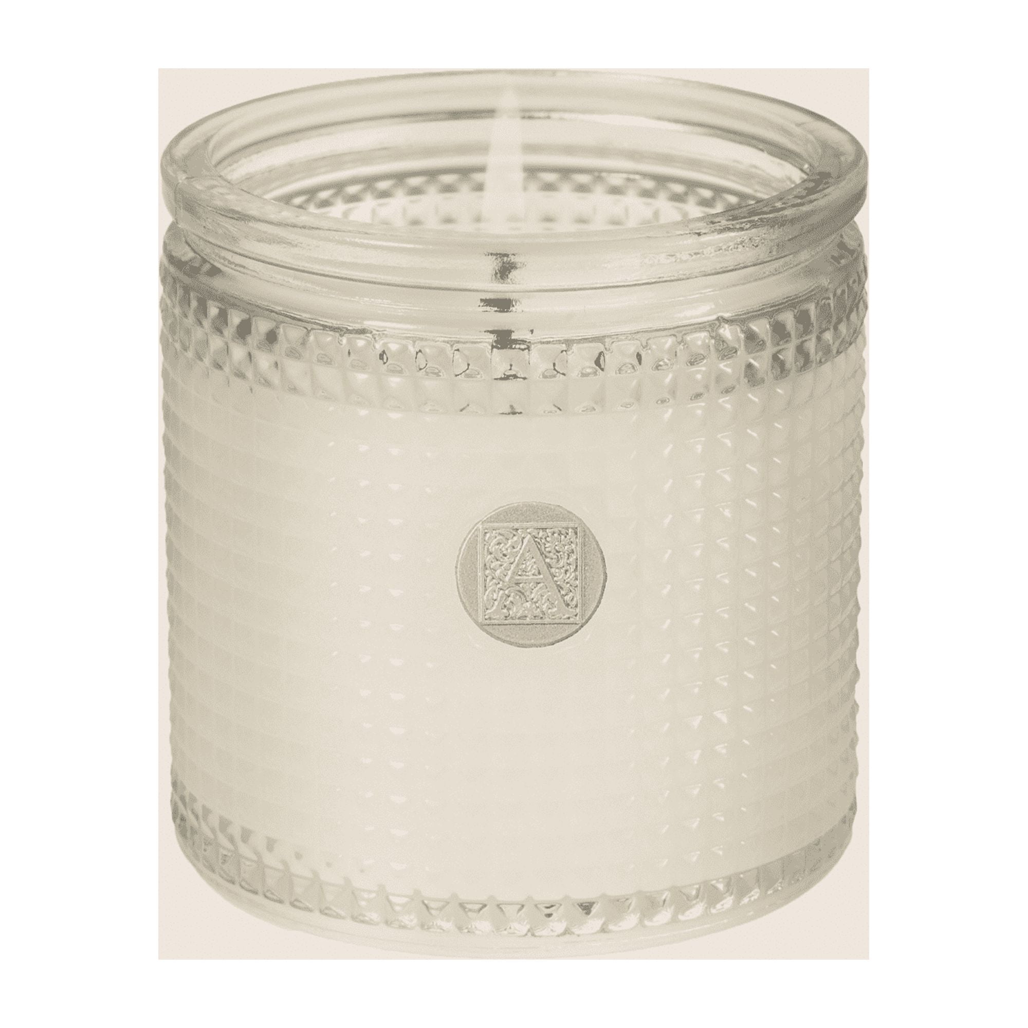 Sunkissed Sandalwood Amber Textured Glass Scented Jar Candle