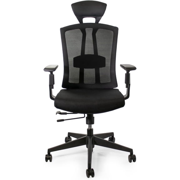 SUNLINE Ergo Plus Ergonomic Office Chair - Adjustable High-Back Mesh Desk Chair with Headrest and Lumbar Support