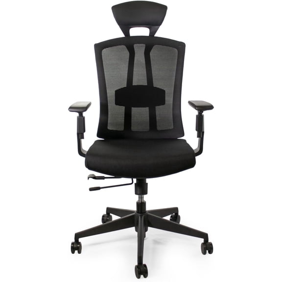 SUNLINE Ergo Plus Ergonomic Office Chair - Adjustable High-Back Mesh Desk Chair with Headrest and Lumbar Support