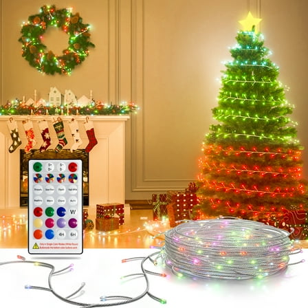LED Fairy Lights USB Powered String Lights, 16Ft 200 LED Multicolor Firecracker Cluster Twinkle Light with Remote, Waterproof Wire Starry Light for Christmas Tree Party Bedroom Window DIY Craft Decor