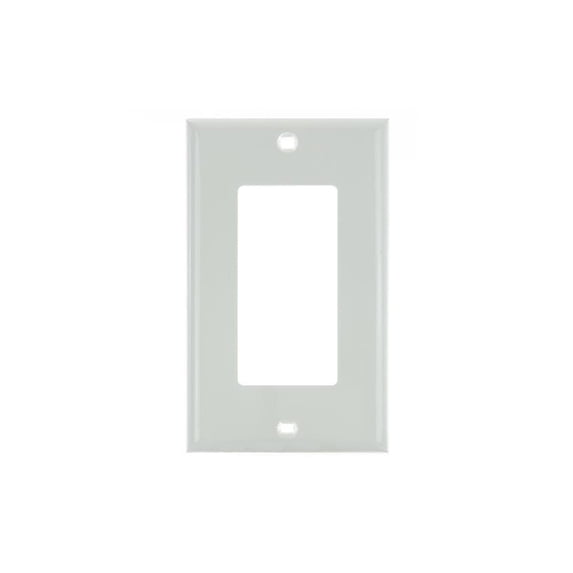 12Pk - SUNLITE 1 Gang Decorative Plate White Color E301W