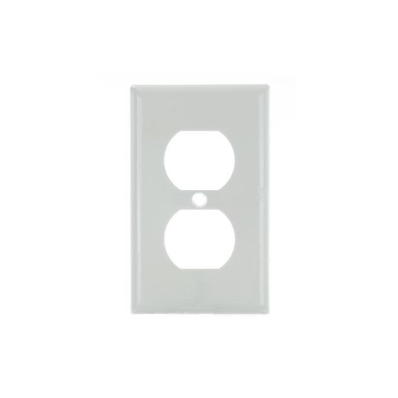 SUNLITE 1 Gang Duplex Receptacle Plate White Color E211W