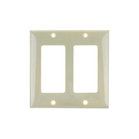 SUNLITE 2 Gang Decorative Plate Ivory Color E302I