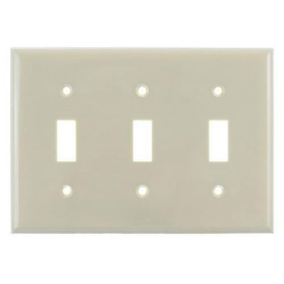 SUNLITE 3 Gang Toggle Plate Ivory Color E103I