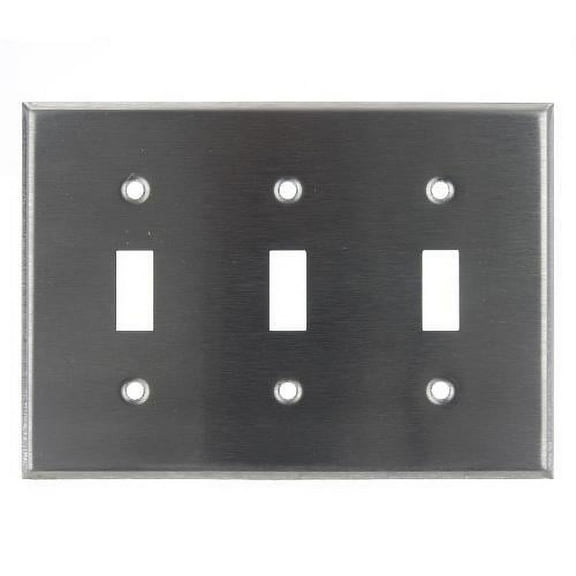 SUNLITE 3 Gang Toggle Plate Steel E103S