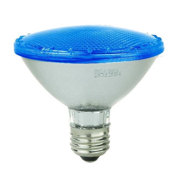 Base No Color SUNLITE 4w PAR30 LED Blue Color Non-Dimmable E26 Medium Base Light Bulb ...