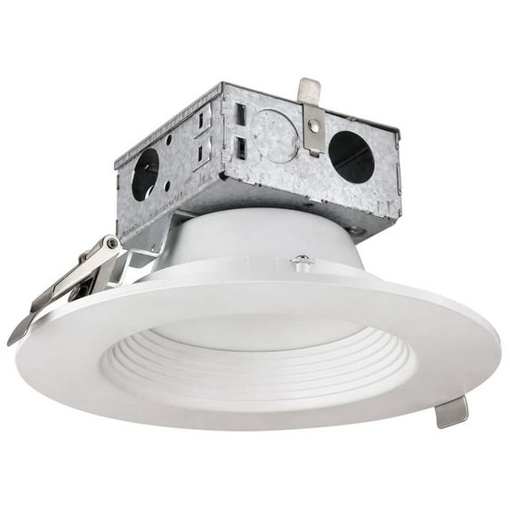 SUNLITE 89931-SU 4" Recessed Round LED Baffle Jbox Retrofit, Cool White 4000K