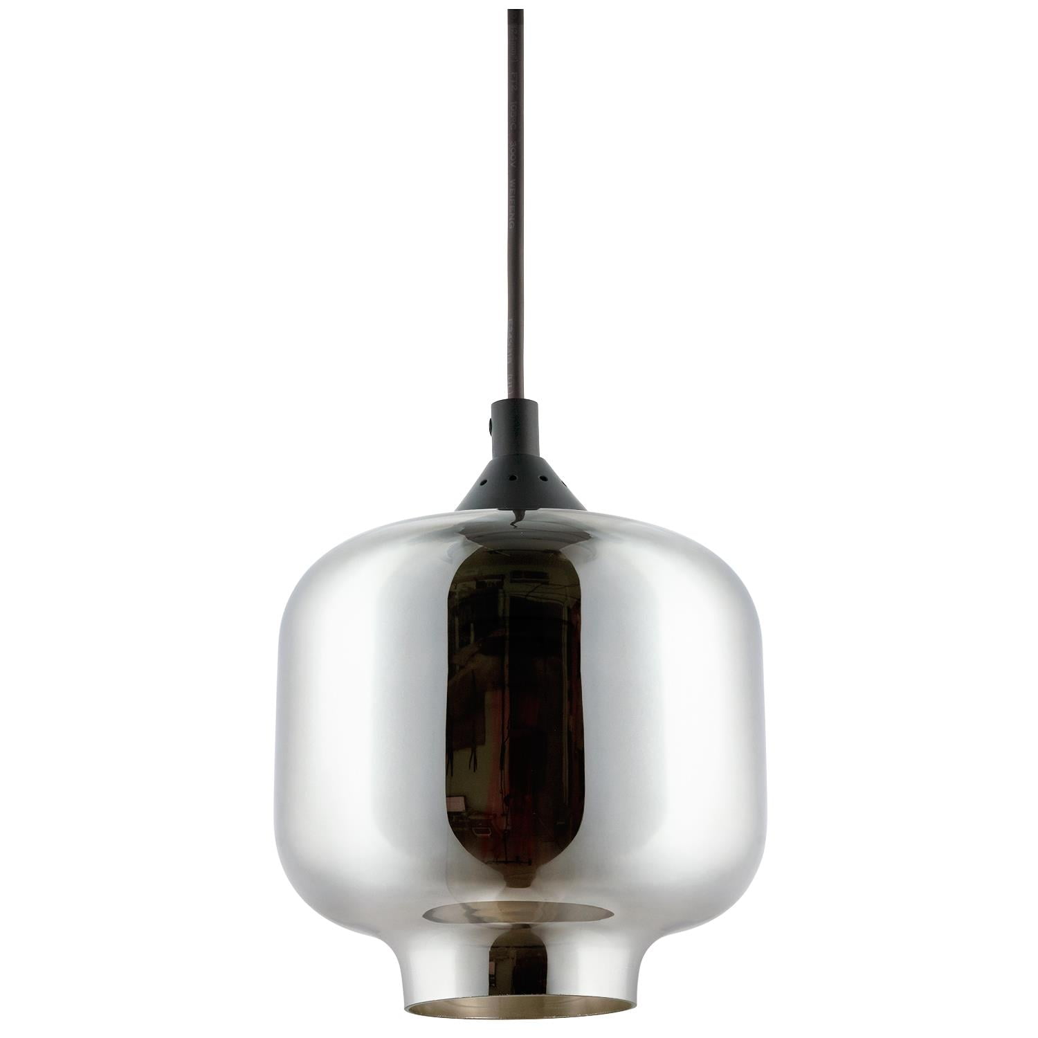 Sunlite 6.5" Mirrored Glass Globe Pendant in Brushed Nickel