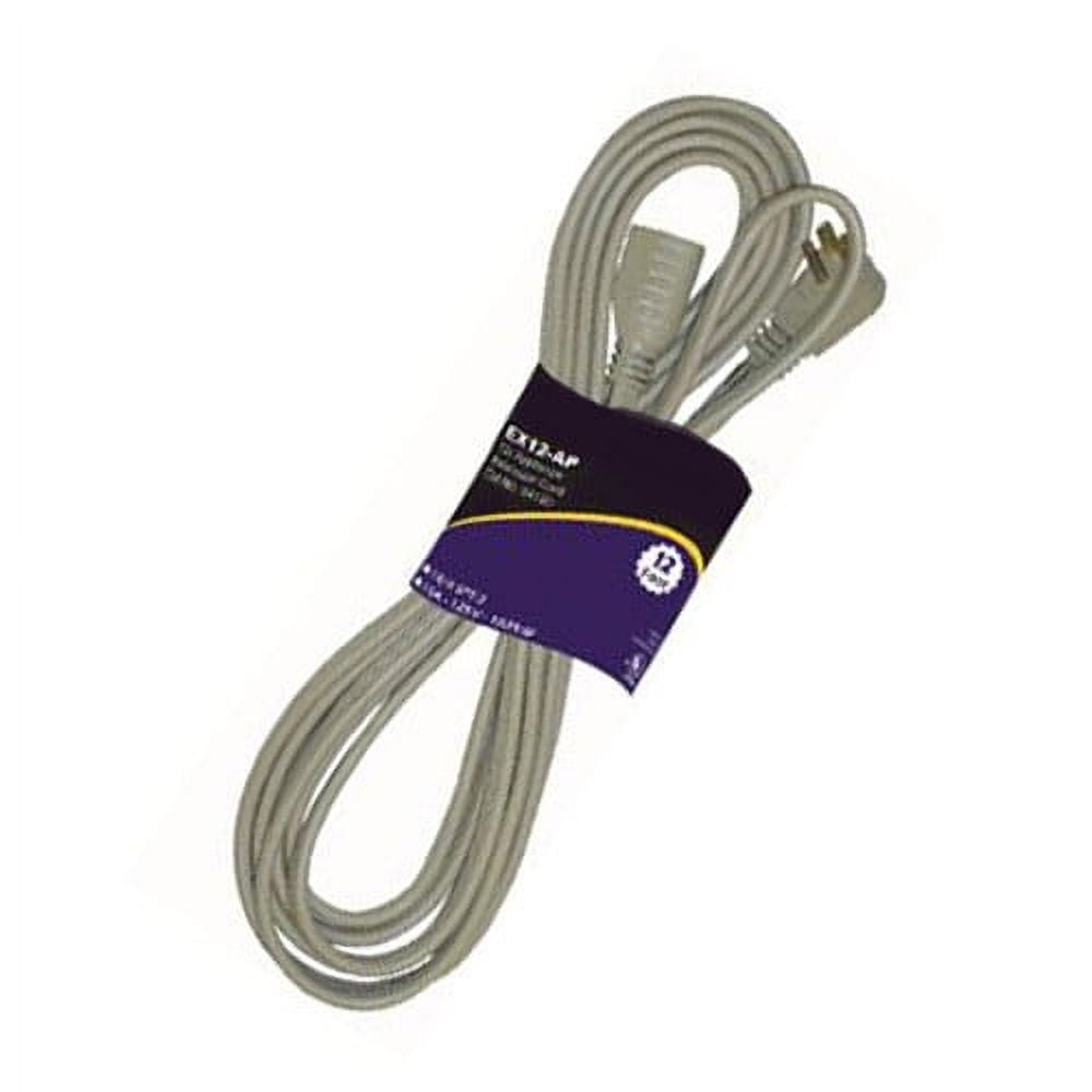 Sunshine Lighting B3166663 15 ft. Sunlite Medium Duty Appliance Extension Cord - 14-3 Gauge - 15A - 125V - Beige & Gray