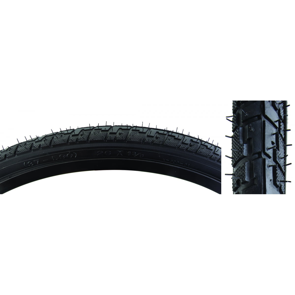Sunlite Hybrid Nimbus 26 x 13/8 Clincher Wire 55 Black/Black Reflective