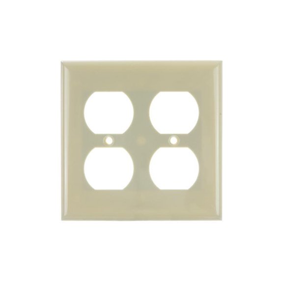 SUNLITE Ivory E212I 2 Gang Duplex Receptacle Plate