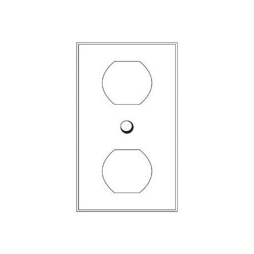 SUNLITE Steel E211S 1 Gang Duplex Receptacle Plate