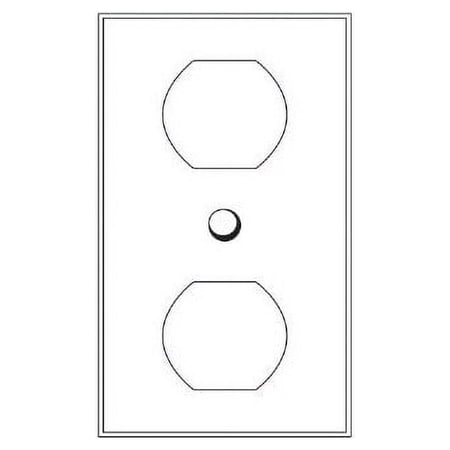 SUNLITE Steel E211S 1 Gang Duplex Receptacle Plate