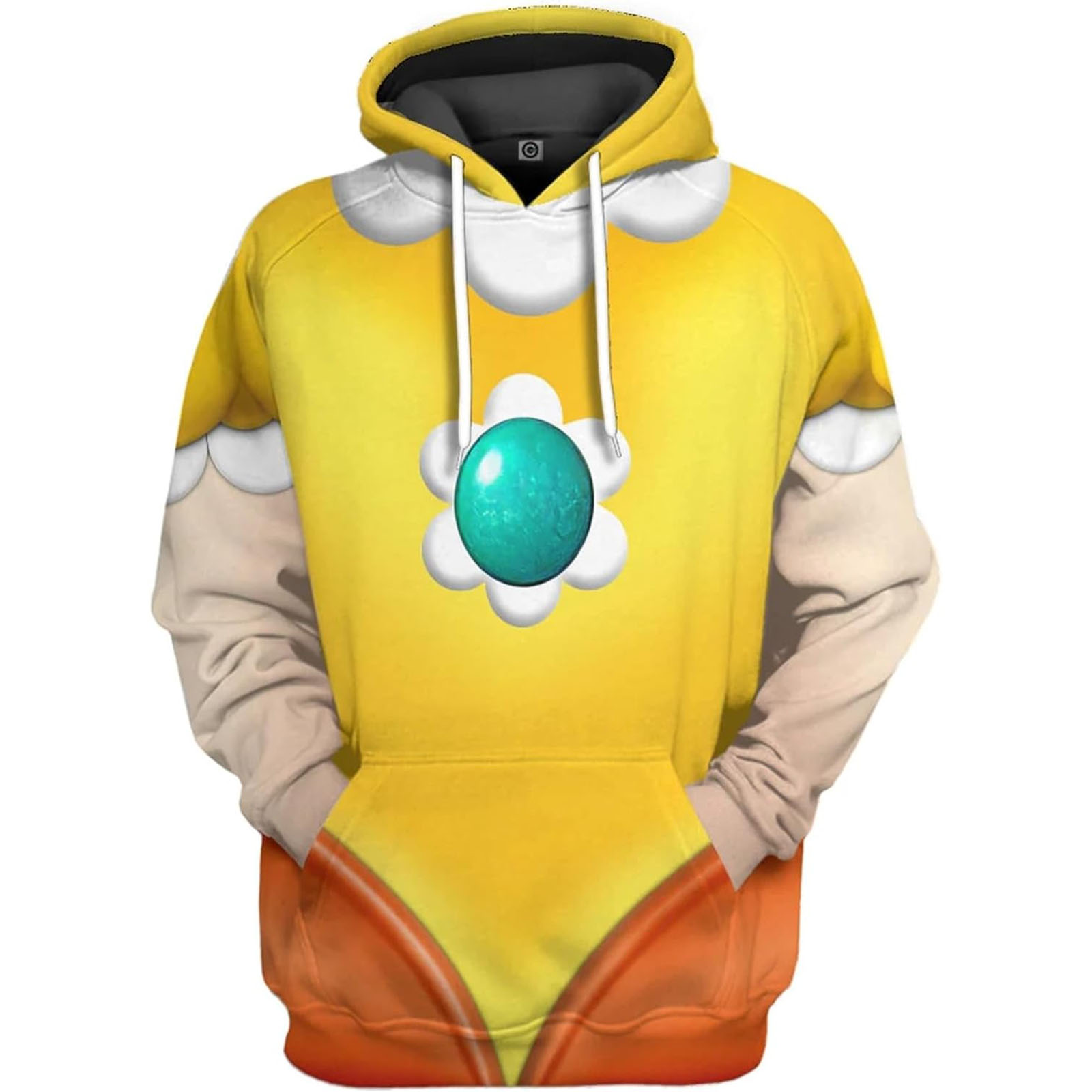 SUNLON Bowser Costume Hoodie Unisex, Mario Luigi Costume Adult