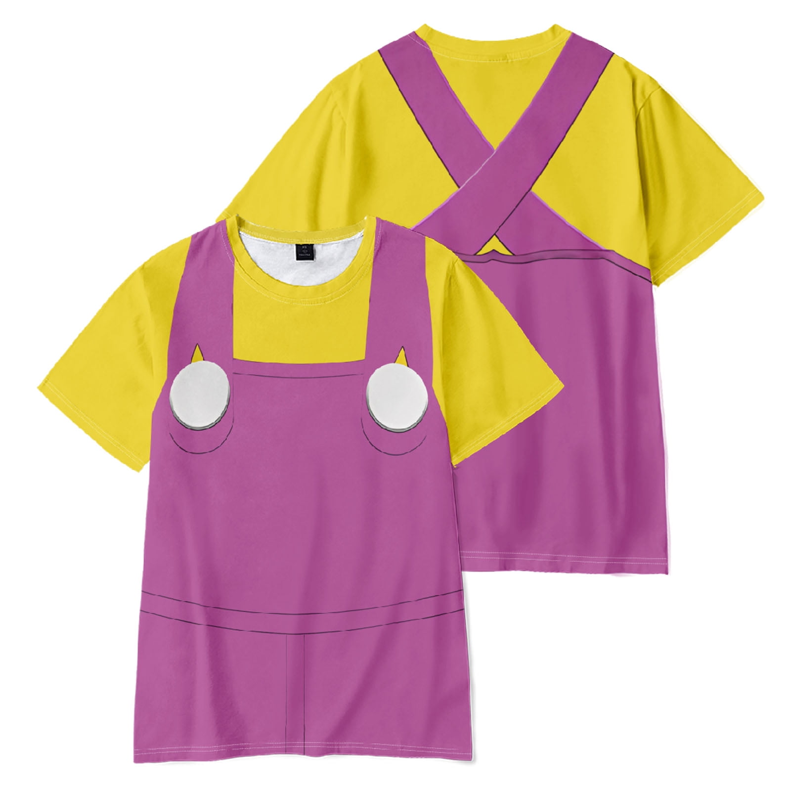 SUNLON Tshirt Bowser Costume Unisex, Mario Luigi Costume Adult Short