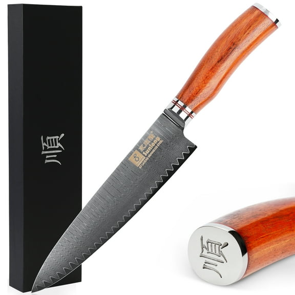 SUNLONG 8 Inch Professional Chef's Knives - Japanese 67 Layers Damascus Steel, Bloodwood Handle