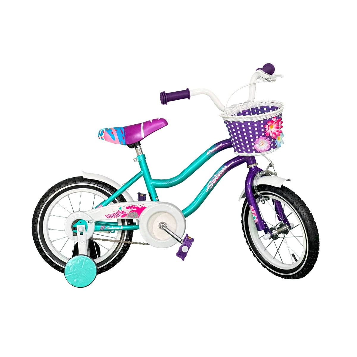 SUNLOVERR Mystic Purple Girls Bike for Toddlers and Kids Ages 4 6