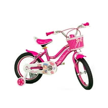 SUNLOVERR Pink Dreams Girls Bike for Toddlers and Kids Ages 4-6 Years Old, 14 Inch Kids Bike with Training Wheels & Basket