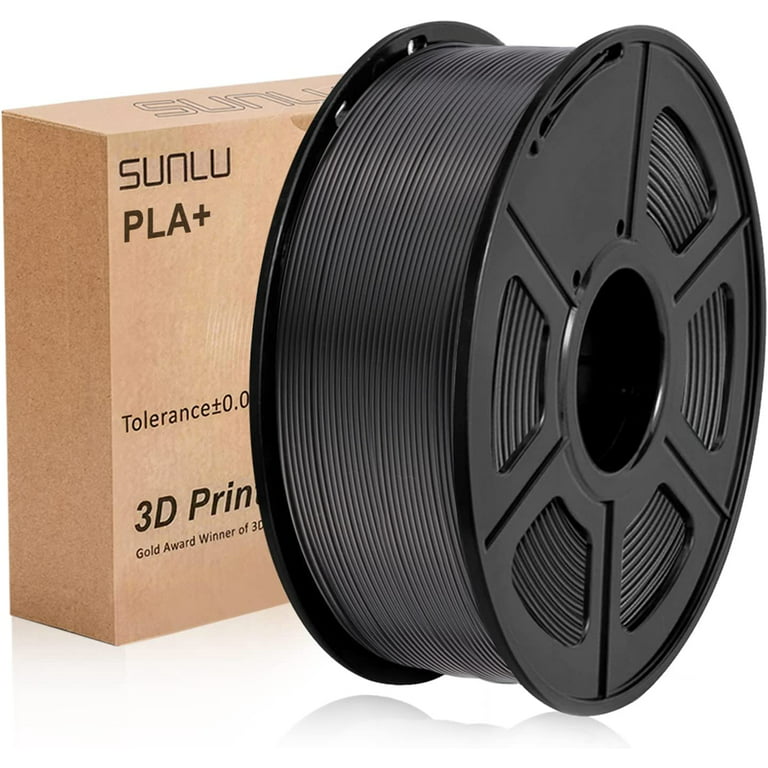 SUNLU 3D Printer Filament PLA Plus 1.75mm, PLA+ Filament for 3D Pen, PLA  Plus Filament 1.75mm, Dimensional Accuracy +/- 0.02 mm, 1 kg Spool, Black 