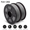 thumbnail image 1 of SUNLU 3D Printer Filament PLA Plus 1.75mm, SUNLU Neatly Wound 1.75mm PRO, PLA+ Filament for Most FDM 3D Printer, Dimensional Accuracy +/- 0.02 mm, 2 kg Spool(2.2lbs), Gray 2000g, 1 of 9