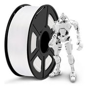 SUNLU PLA 3D Printer Filament 1.75mm, Dimensional Accuracy +/- 0.02 mm, 1kg/2.2LBS Spool , PLA 1.75 (White Color)