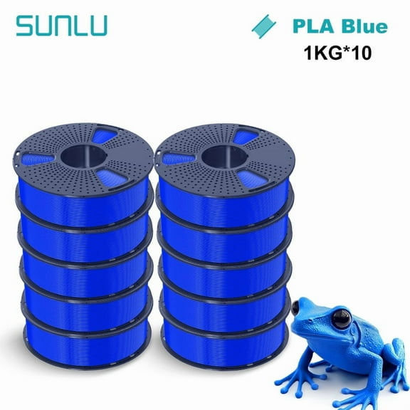 SUNLU PLA Filament of 3D Printer 1.75mm, SUNLU Neatly Wound 1.75mm, PLA Filament for Most FDM 3D Printer, Dimensional Accuracy +/- 0.02 mm, 10 kg Blue