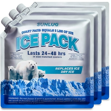 SUNLUG 3 Pcs Reusable Ice Packs Long Lasting Freezer Packs for Coolers for Cooler Bags Lunch Bags Cooler Backpacks, Normal Size