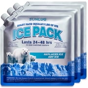 SUNLUG 3 Pcs Reusable Ice Packs Long Lasting Freezer Packs for Coolers for Cooler Bags Lunch Bags Cooler Backpacks, Normal Size