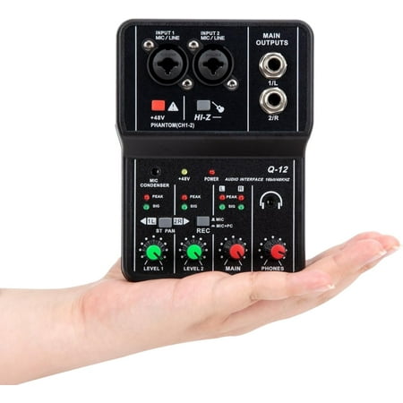 SUNMON 2 Channel USB Audio Interface for Recording Music, AudioBox Mic Preamps 48v 2 Channel for Streaming and Podcasting Recording