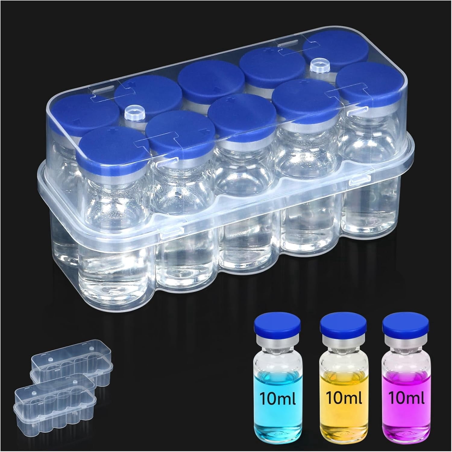 Fridge Shell For Display SUNMON 2-Pack Peptide Case for Fridge, 10ml Vial Holder for ...