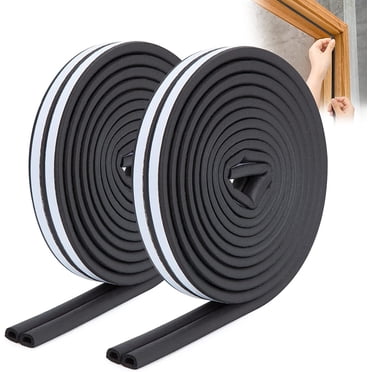 SUNMON Silicone Weather Stripping Door Seal - 19.7ft Self-Adhesive, For Gaps 3/32" To 1/4", White
