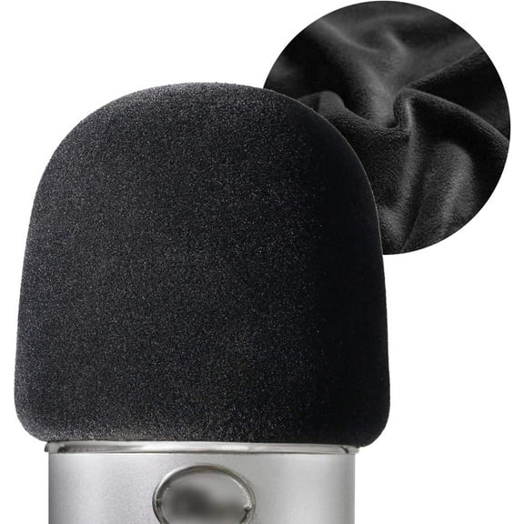 SUNMON Blue Yeti Windscreen - Mic Cover with Flocking Surface for Blue Microphone, Yeti Pro Condenser Microphones, Professional Foam Mic Pop Filter