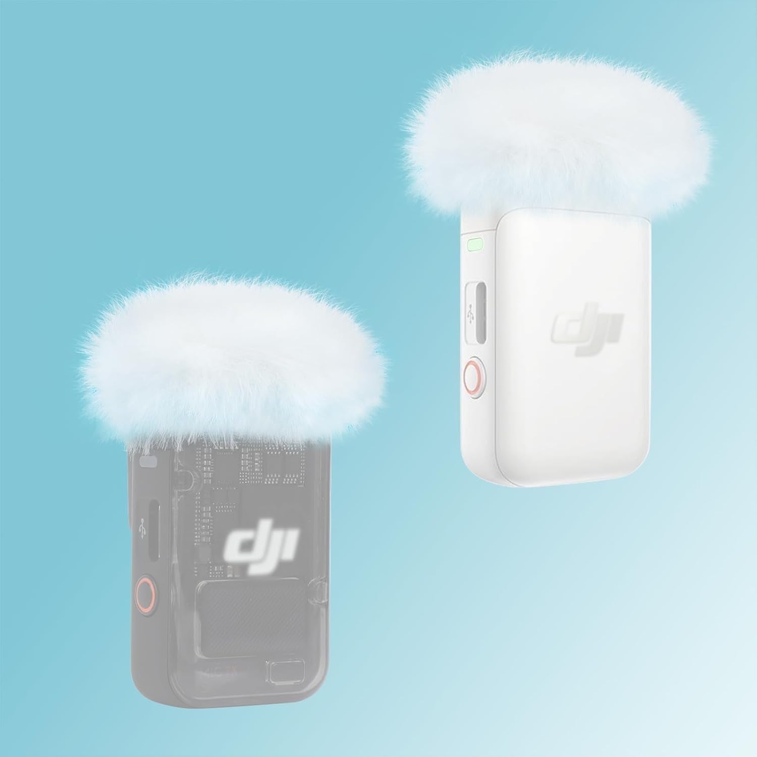 SUNMON DJI Mic 2 Wind Muff - 2 Packs Furry Microphone Windscreen