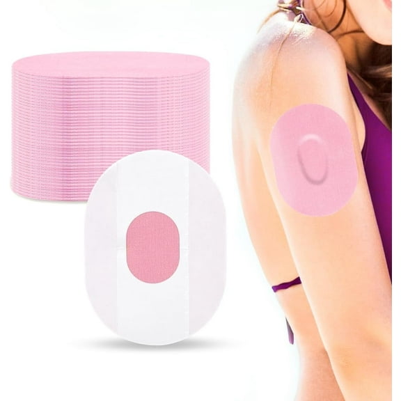 SUNMON Dexcom G6 Adhesive Patches(40PCS)- 7-14 Days Long Stay Fixation Monitor Protection, Waterproof Overpatch CGM Stickers for G6,Easy to Use Pre-Cut Adhesive Tape (Pink)