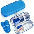thumbnail image 1 of SUNMON Insulin Cooler Travel Case - TSA Approved Diabetic Case, Portable Medical Bags, Diabetes Travel Case, Medication Cooler with 2 Ice packs(Blue), 1 of 7