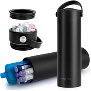 SUNMON Insulin Cooler Travel Case - TSA Approved Diabetes Travel Case Medical Cooler Bottle, Portable Insulin Pen Case for Diabetic Supplies Black