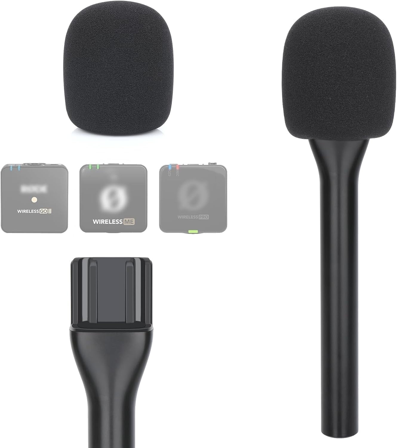 SUNMON Interview Microphone Handheld Adaptor for Rode Wireless Go