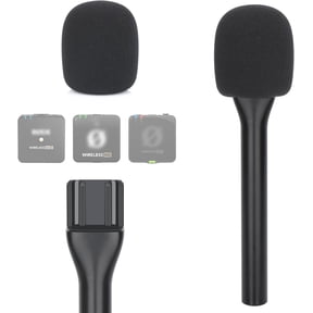 SUNMON Interview Microphone Handheld Adaptor for Rode Wireless Go II/Wireless PRO/Wireless ME, for DJI Mic/Mic 2, Interview Go Handheld Mic Adapter Compatible with Wireless Microphone System