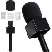 SUNMON Mic Handle for Rode GO I/II/Pro DJI Mic 1/2,Rode Interview Mic Adapter Handheld with Interview Cube Box Mic Flags Mic Adapter for Interview Reports