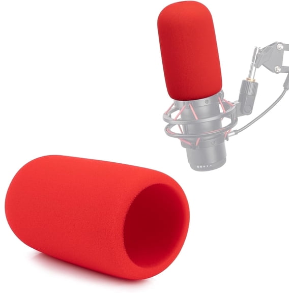 SUNMON Mic Windscreen for HyperX QuadCast Microphone, Professional Hyperx QuadCast Pop Filter, Foam Mic Covers Improve Recording Quality