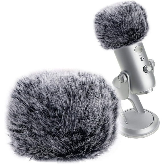 SUNMON Pop Filter for Blue Yeti Microphone, Yeti Pro USB Condenser Mic, Windscreen Muff for Filtering Plosives and Hissing Noise, Mic Wind Cover
