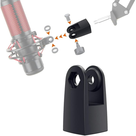 SUNMON Microphone Mount Adapter Compatible with HyperX QuadCast, Replacement for Quad Cast Mount Adapter, Mic Stand Adapter for 3/8 "QuadCast Boom Arm