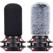 SUNMON QuadCast Mic Windscreen and Furry Wind Cover Compatible with HyperX QuadCast Mic and HyperX QuadCast S Microphone