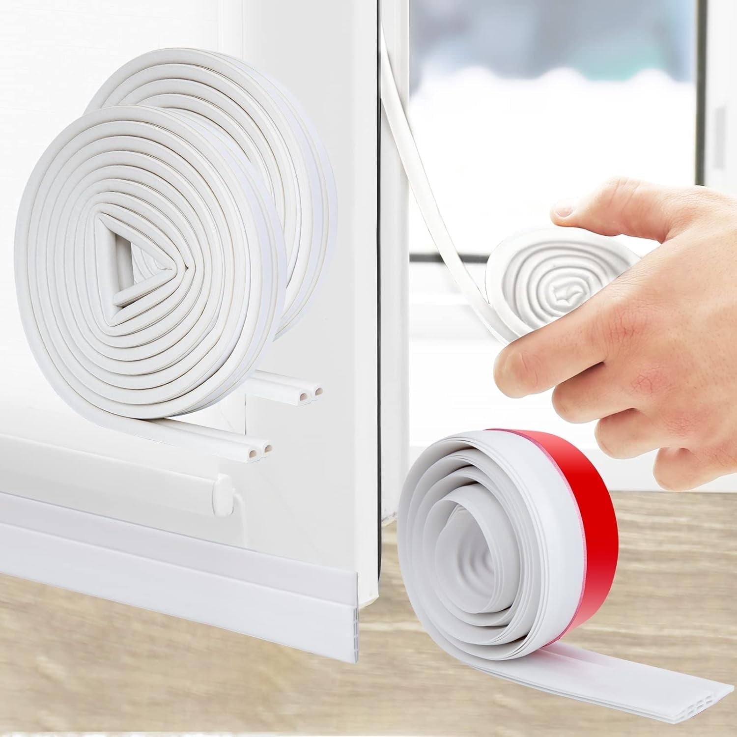 SUNMON Door Draft Stopper & Weather Stripping, 3m*4, 39in Soundproof ...