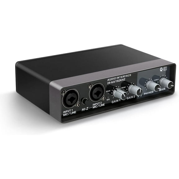 SUNMON USB Audio Interface for Recording Music, AudioBox Mic Preamps 48v 2 Channel for Streaming and Podcasting Recording