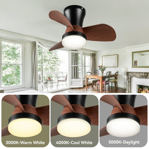 SUNMORY 22 in Flush Mount Ceiling Fan with Remote Control