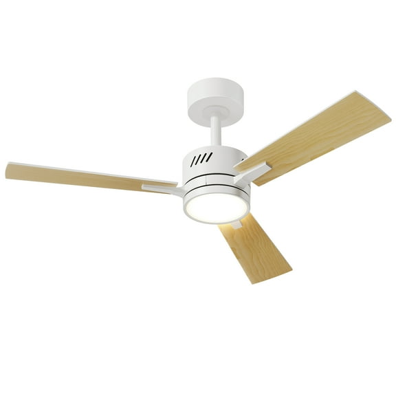 SUNMORY 42 Inch Smart Remote Control Ceiling Fan with Light, Modern LED Ceiling Fan for Bedroom, Living Room, 3-Color Dimmable Lights, Quiet Reversible Motor